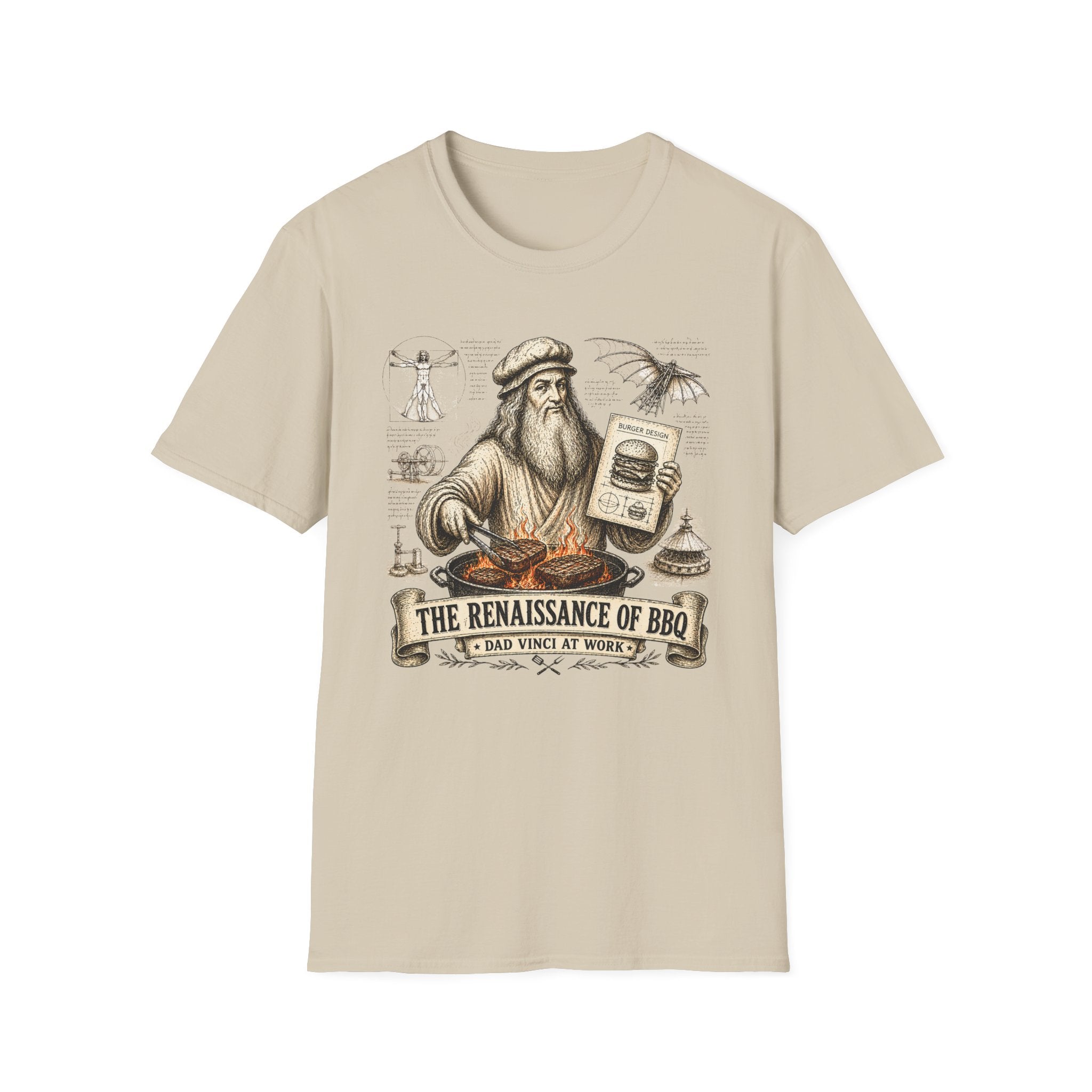 Dad Vinci Renaissance of BBQ T-Shirt