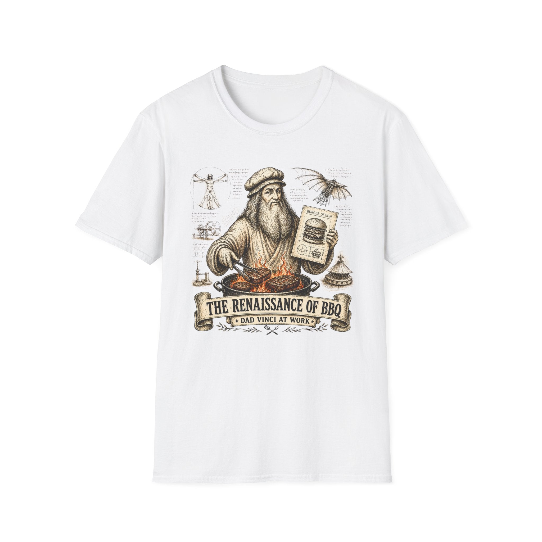 Dad Vinci Renaissance of BBQ T-Shirt