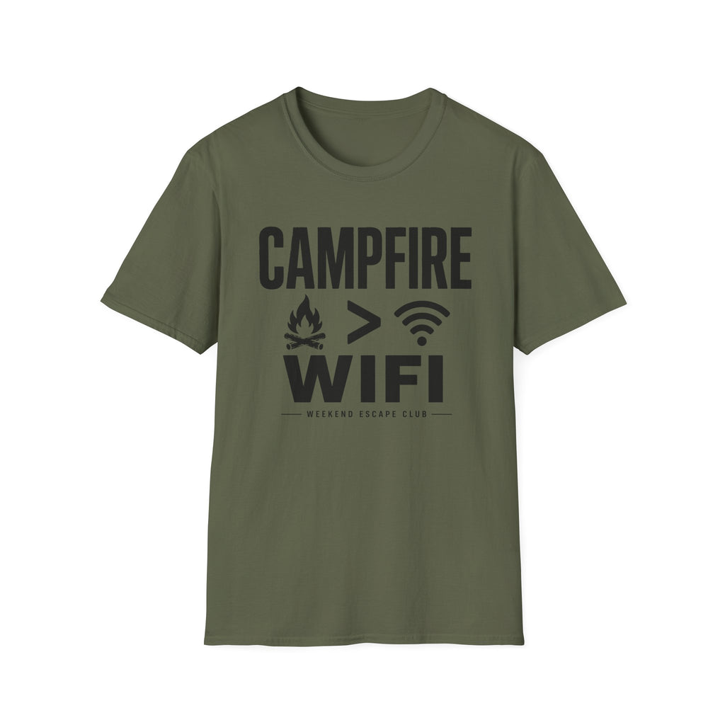 Campfire Greater Than WIFI T-Shirt